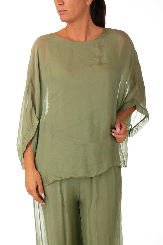 MAGLIA DONNA VERDE BLUSA LUX VERDE KARAKORUM